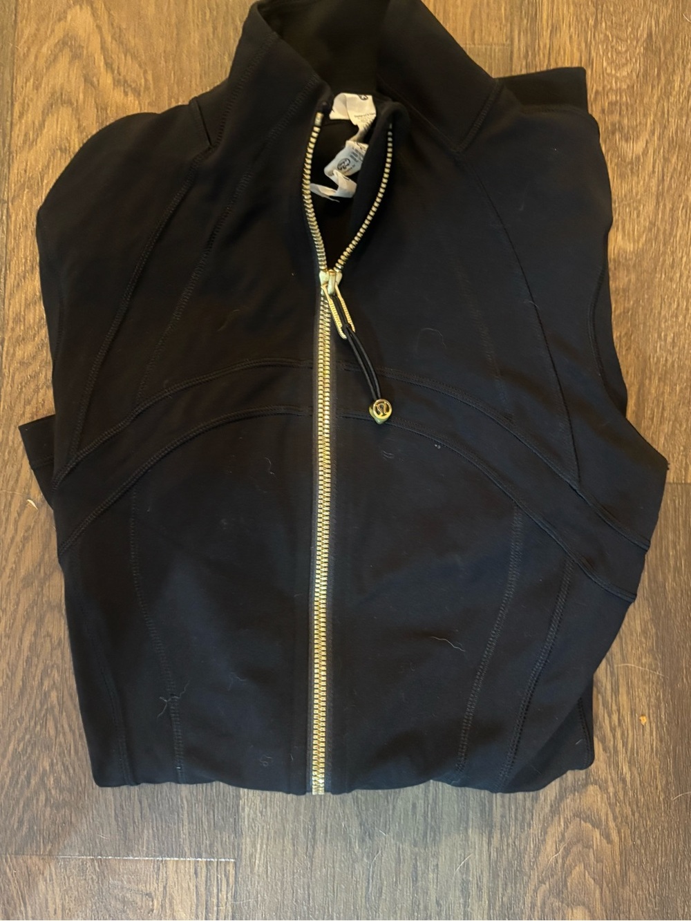 lululemon athletica Black Zip-Up Jacket with Gold Zipper